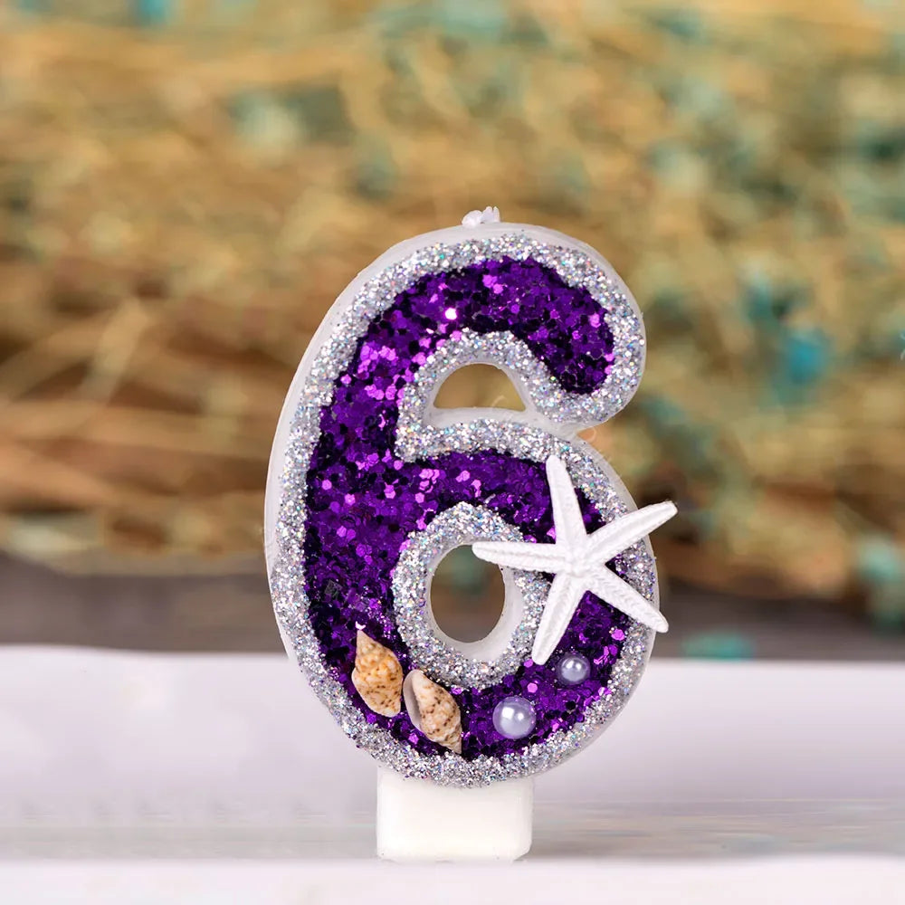Bougie Anniversaire Violette 6