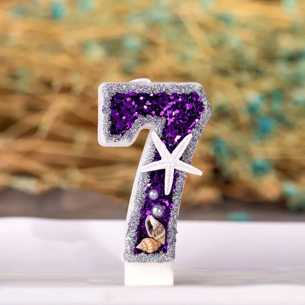 Bougie Anniversaire Violette 7