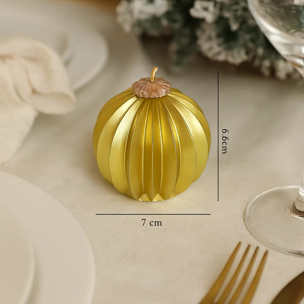 Bougie Décorative Boule de Noël Dorée Design