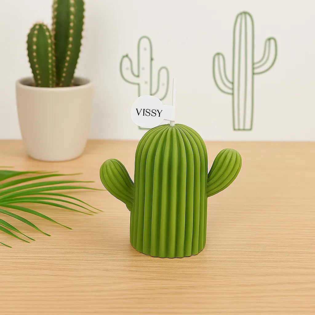 Bougie Décorative Cactus Vert