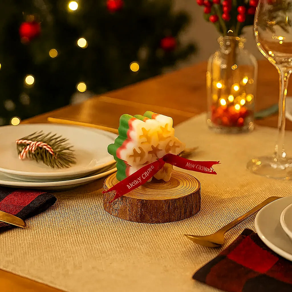 Bougie Décorative Flocon de Neige Raffinée