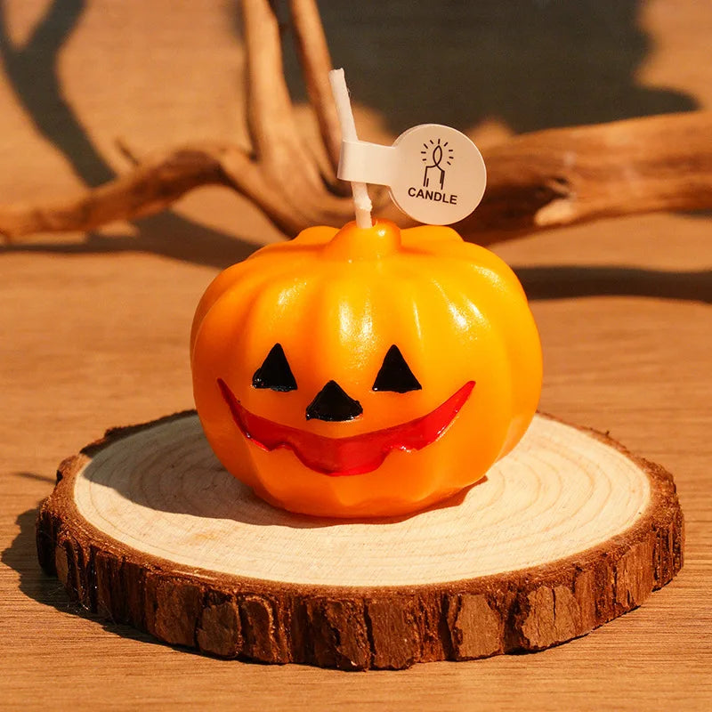 Bougie Halloween Citrouille Orange