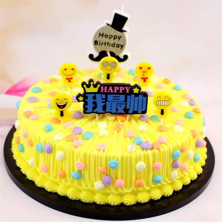 Bougie Happy Birthday Noire Originale