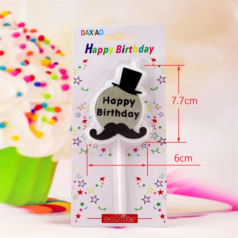Bougie Happy Birthday Noire Originale