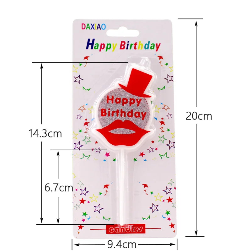 Bougie Happy Birthday Rouge Originale