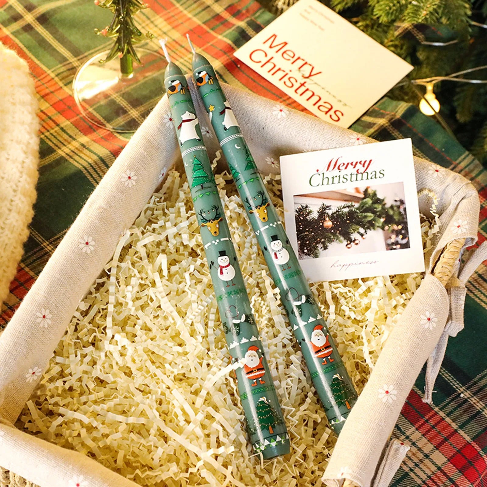 Bougie Longue Verte Noël