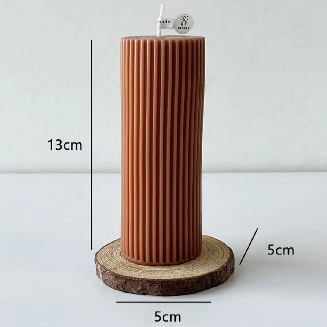 Bougie Mariage Cylindrique Marron élégante