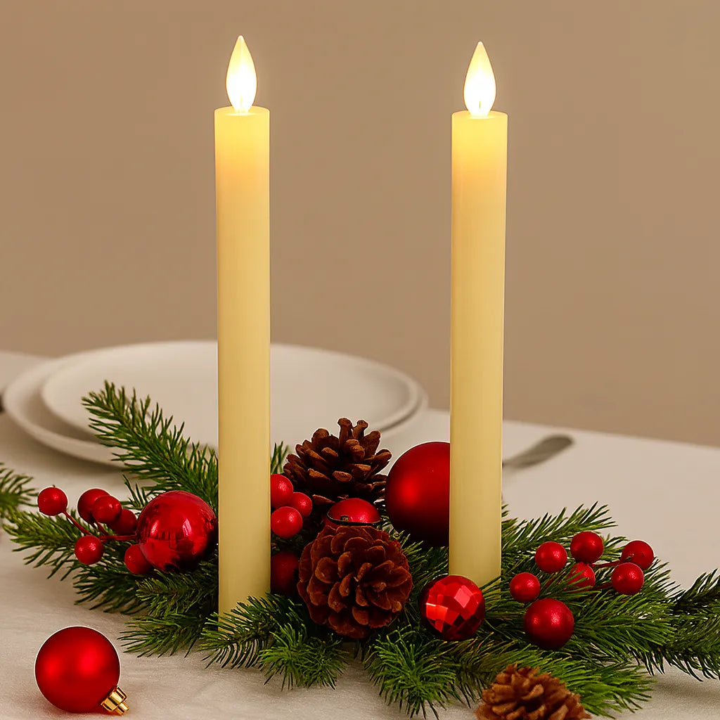 Bougie Noël LED Lumière Chaude 