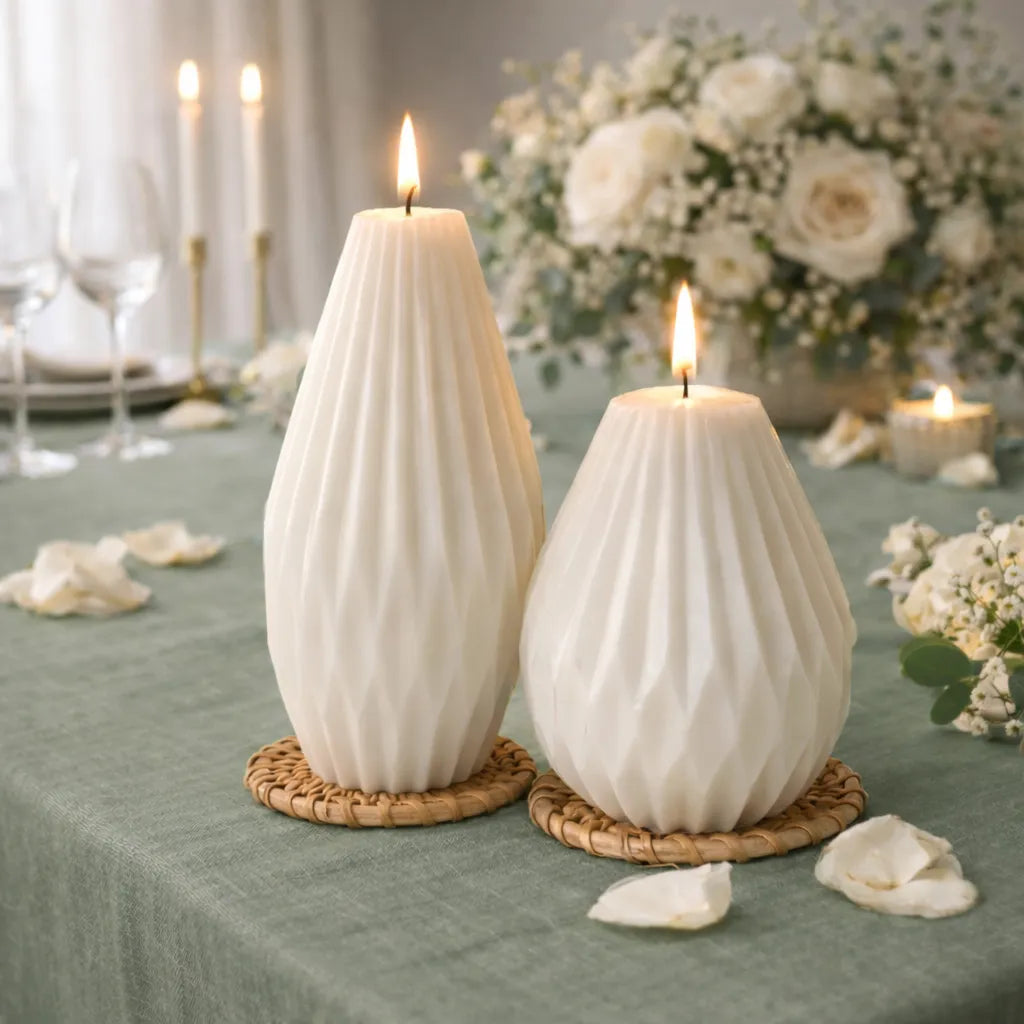 Bougie Nordique Blanche Mariage