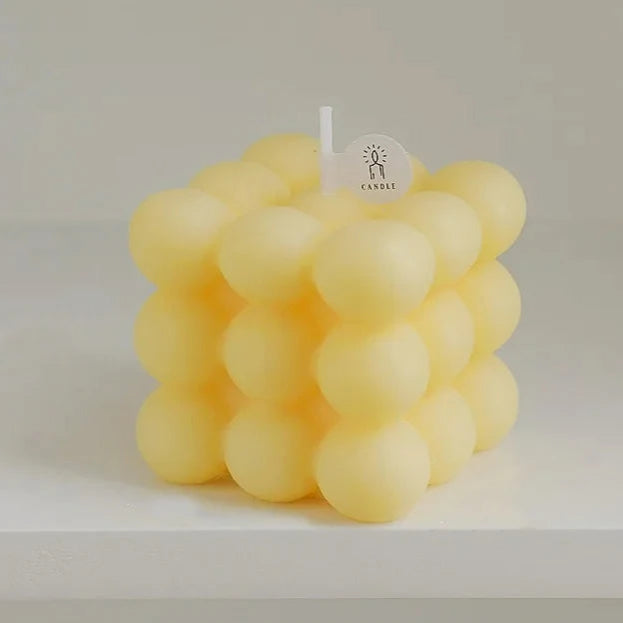Bougie Parfumée Cube Jaune