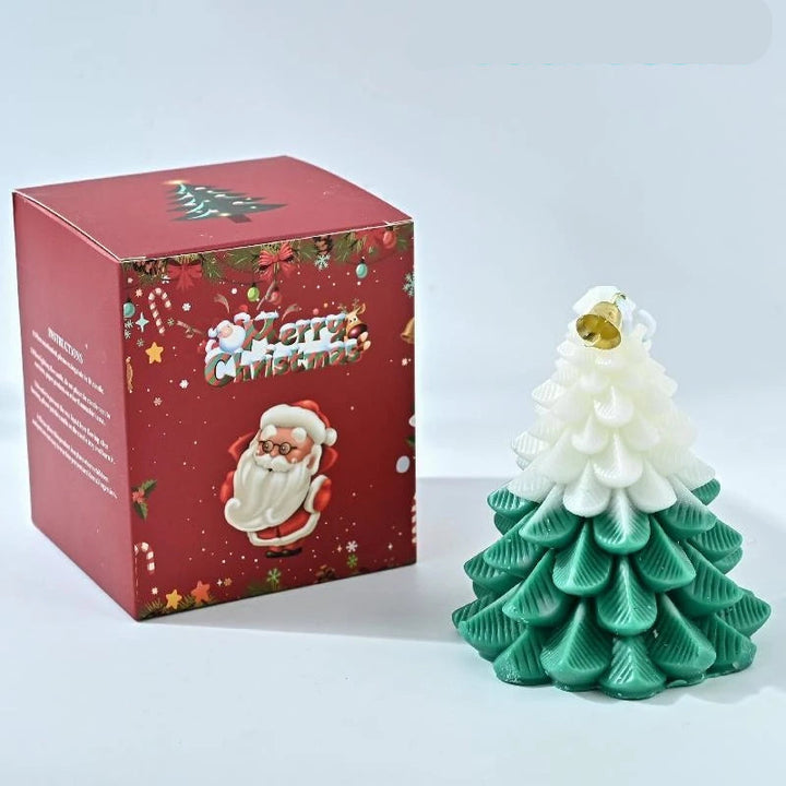 Bougie Sapin Vert et Blanc