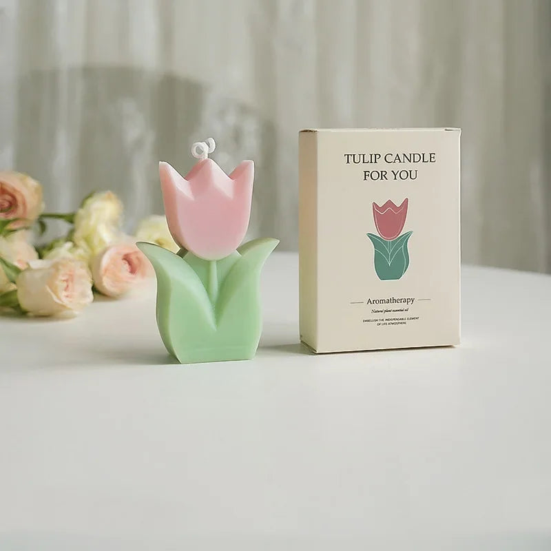 Bougie Tulipe Rose