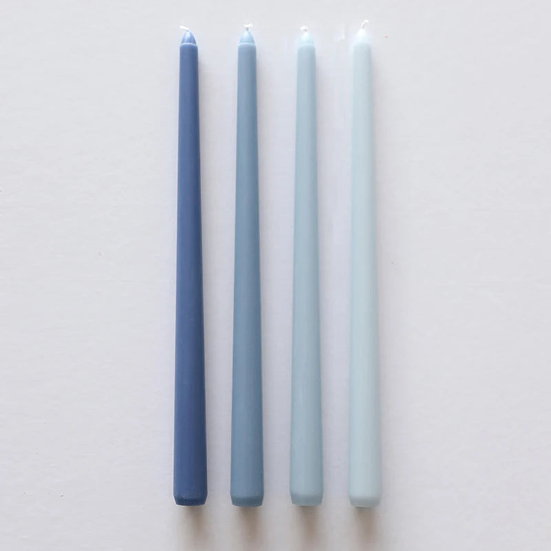 Bougies Coniques Dégradé de Bleu Chic