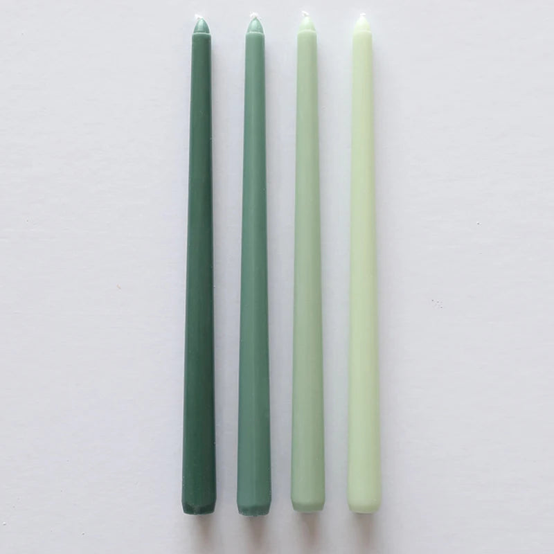 Bougies Coniques Dégradé de Vert Design