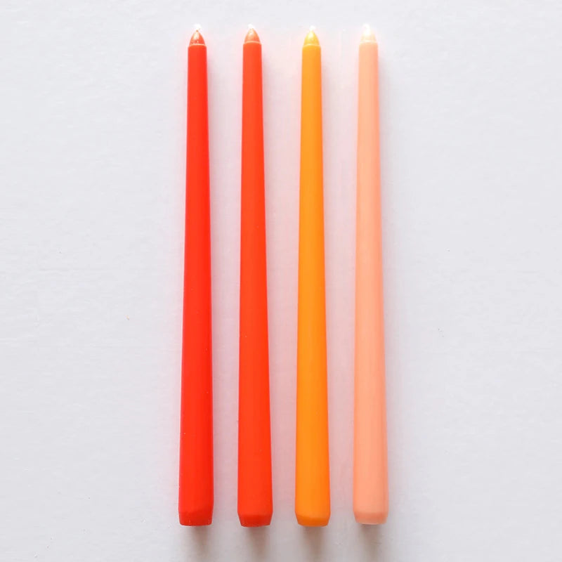 Bougies Coniques Nuance Orange Chic