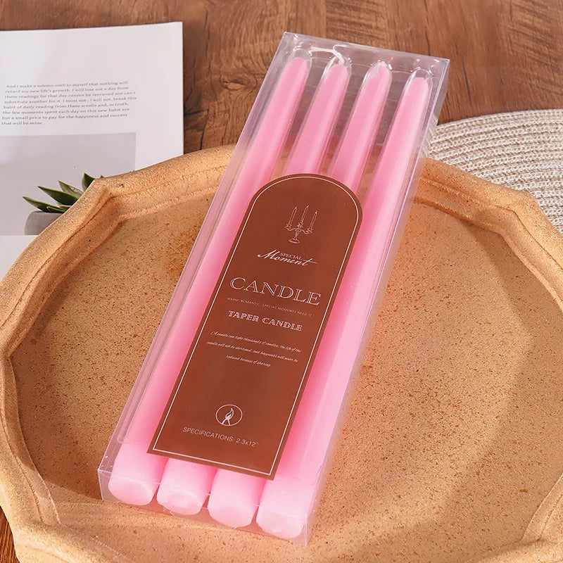 Bougies Mariage Coniques Roses Chic