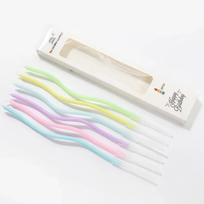 Bougies d’Anniversaire Spirales Multicouleur