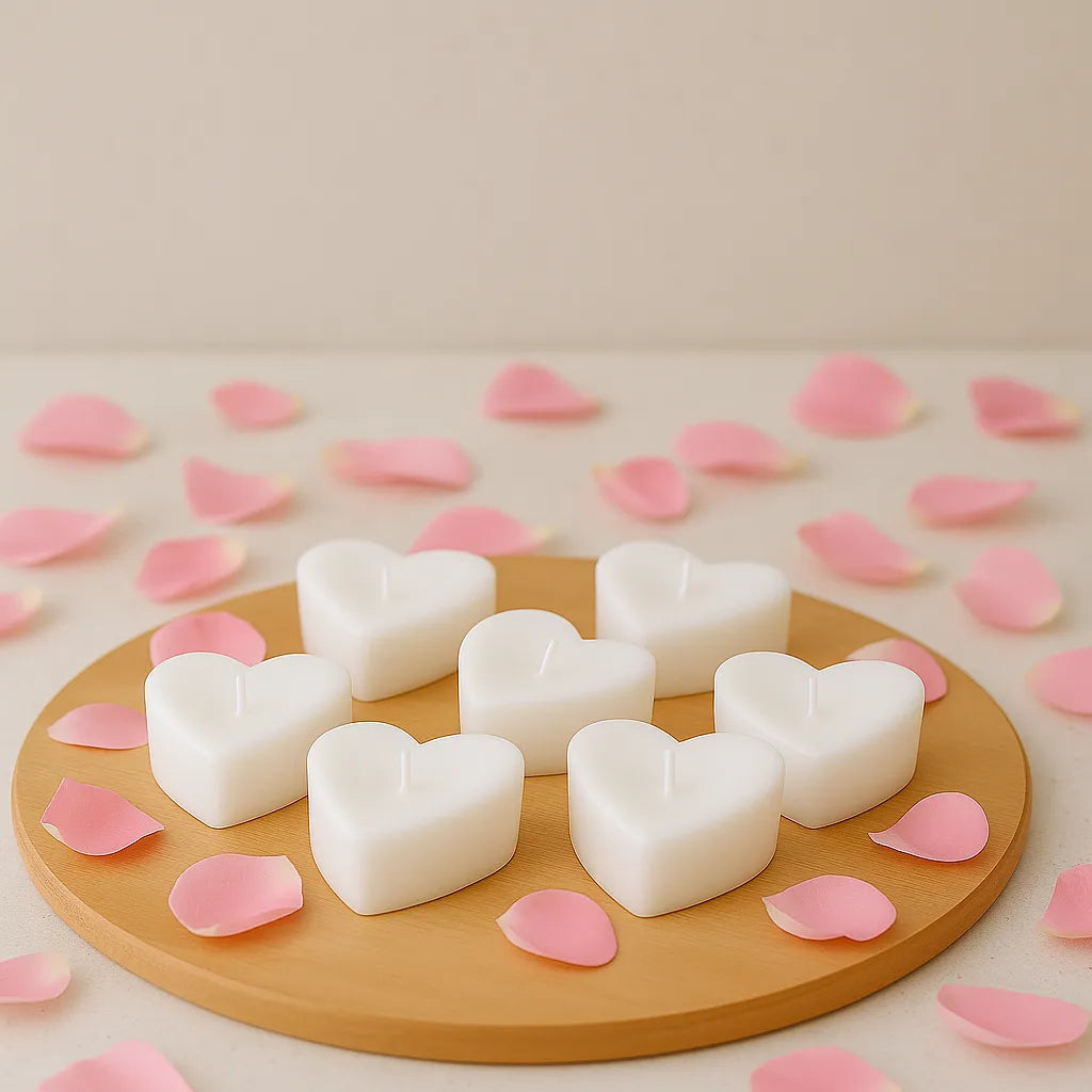 Bougies de Table Cœur Blanc