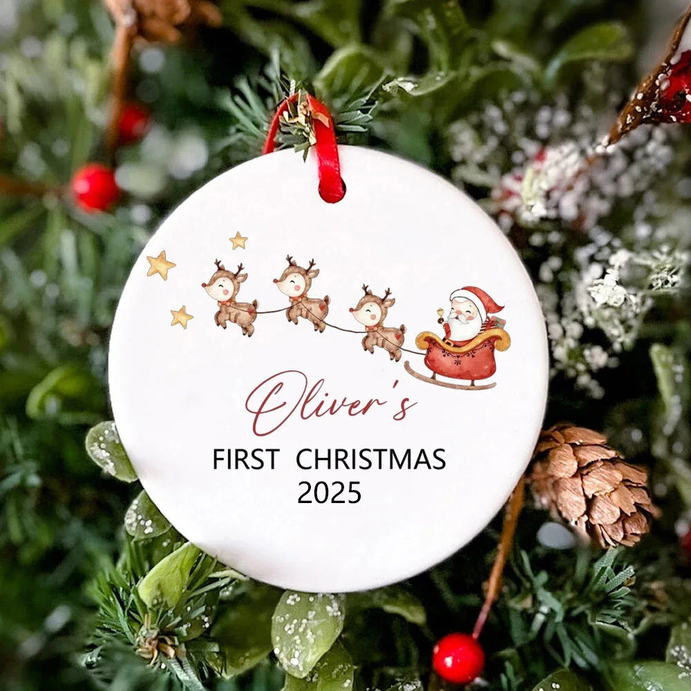 Boule Noël Personnalisée en Céramique léger