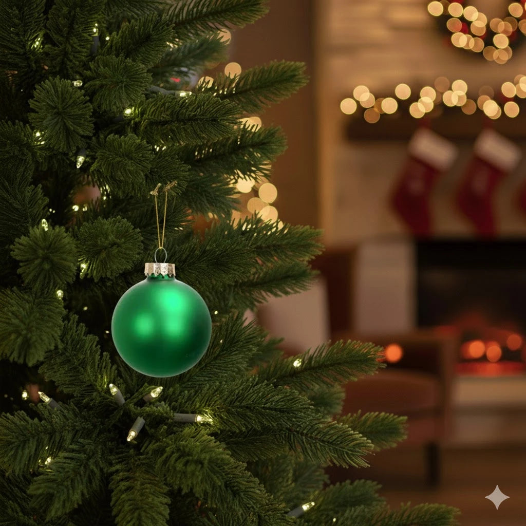 Boule de Sapin Vert Personnalisée.