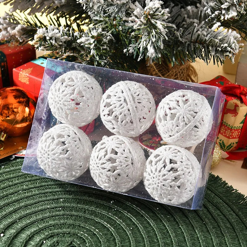 Boules de Noël Blanches Ajourées