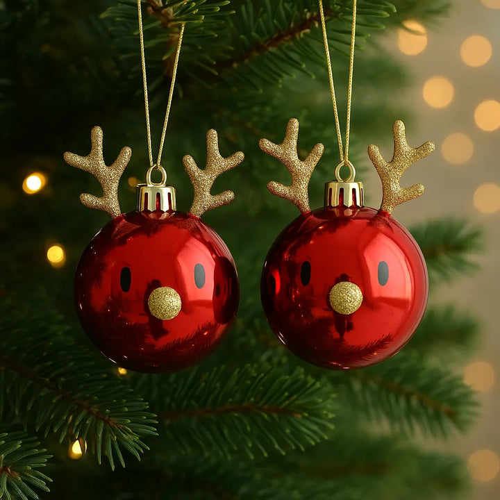 Boules de Noël Elan Rouge