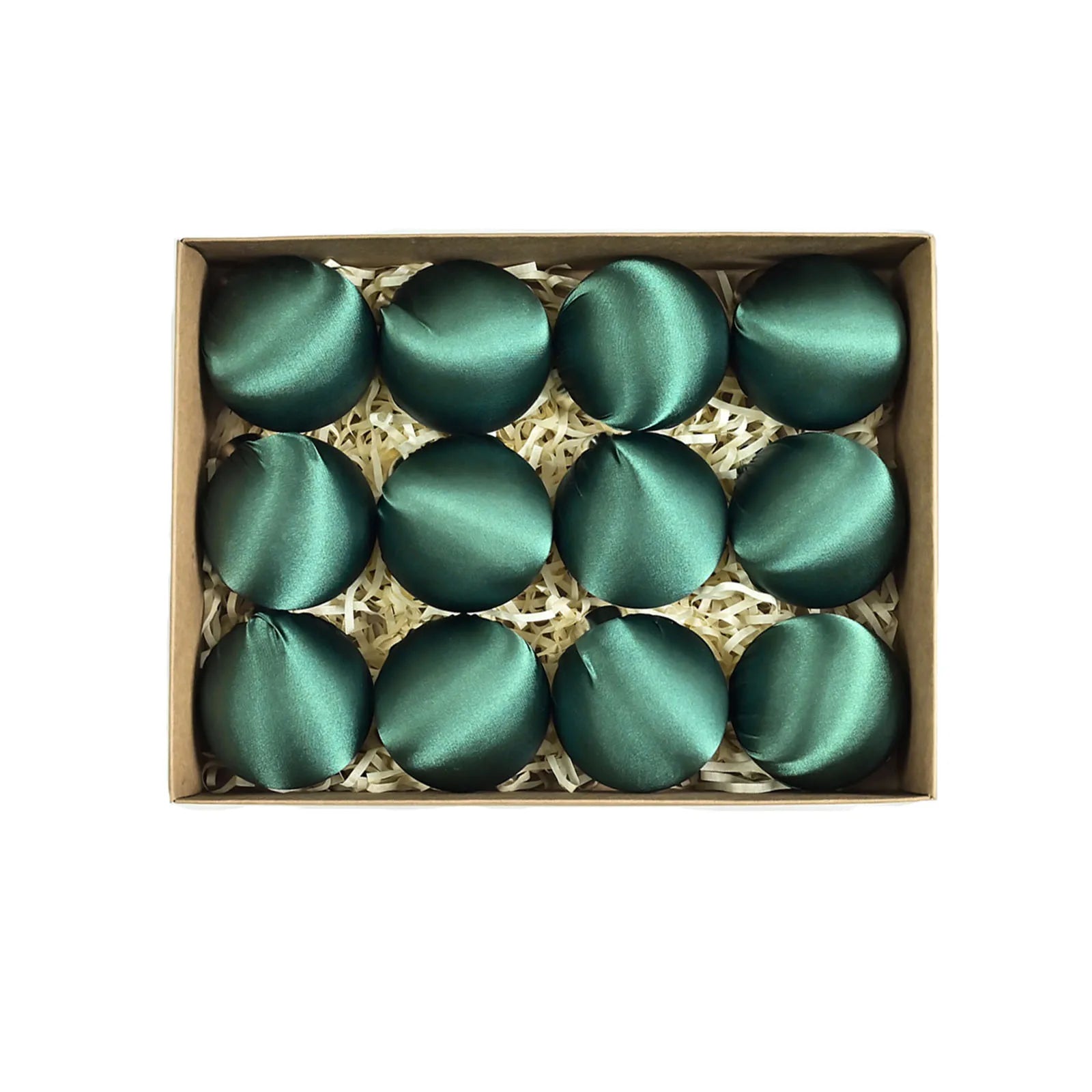 Boules de Noël en Velours Brillant Vert