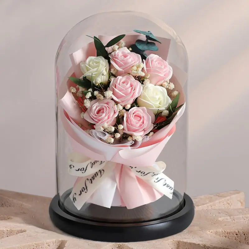 Bouquet de Fleurs en Verre