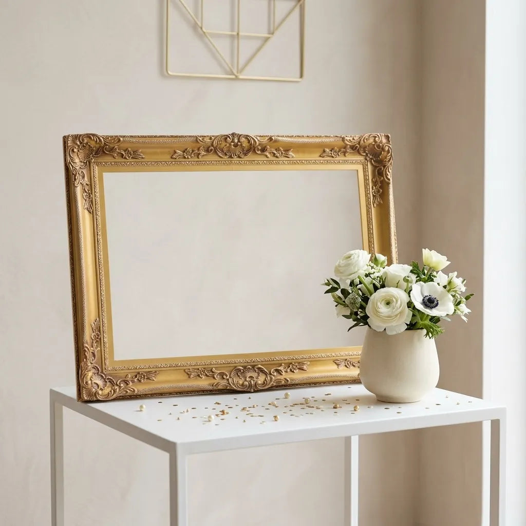 Cadre Photobooth Mariage Doré chic