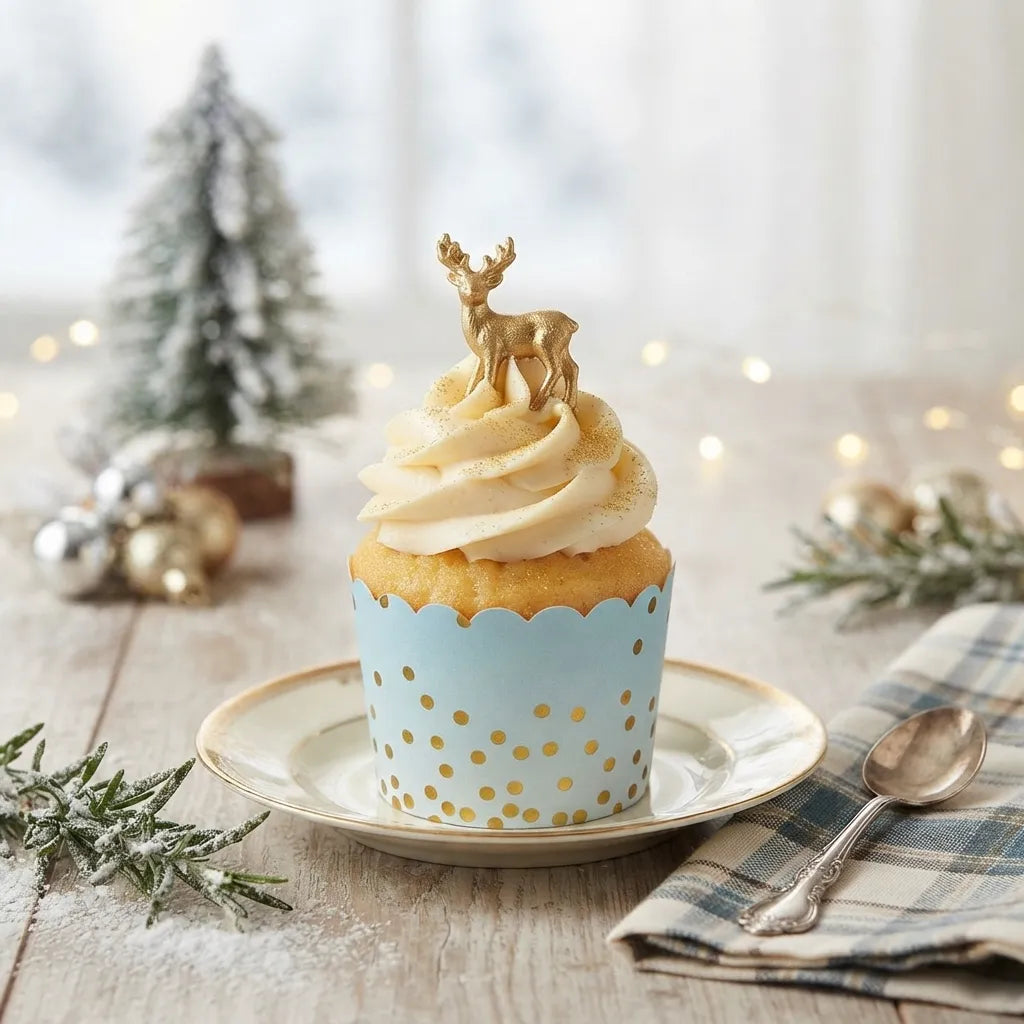 Caissette Cupcake Dégradé Bleu à Pois Jolie