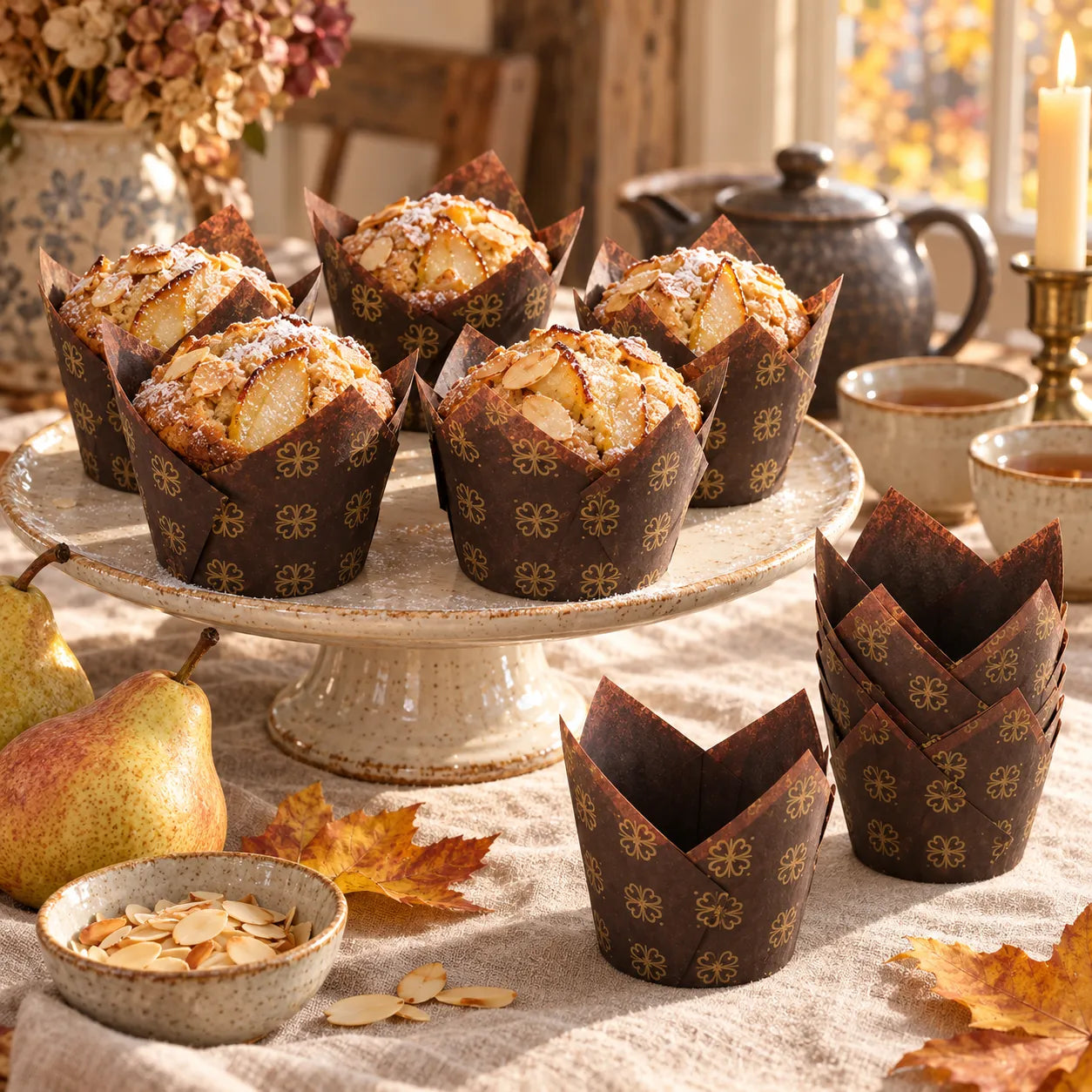 Caissette Cupcake Marron Raffiné jolie