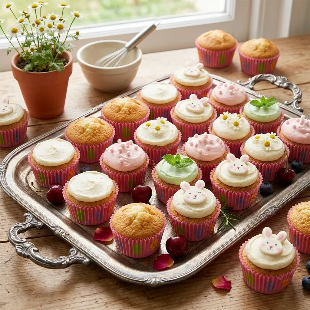 Caissette Cupcake Rose Lapin Unique