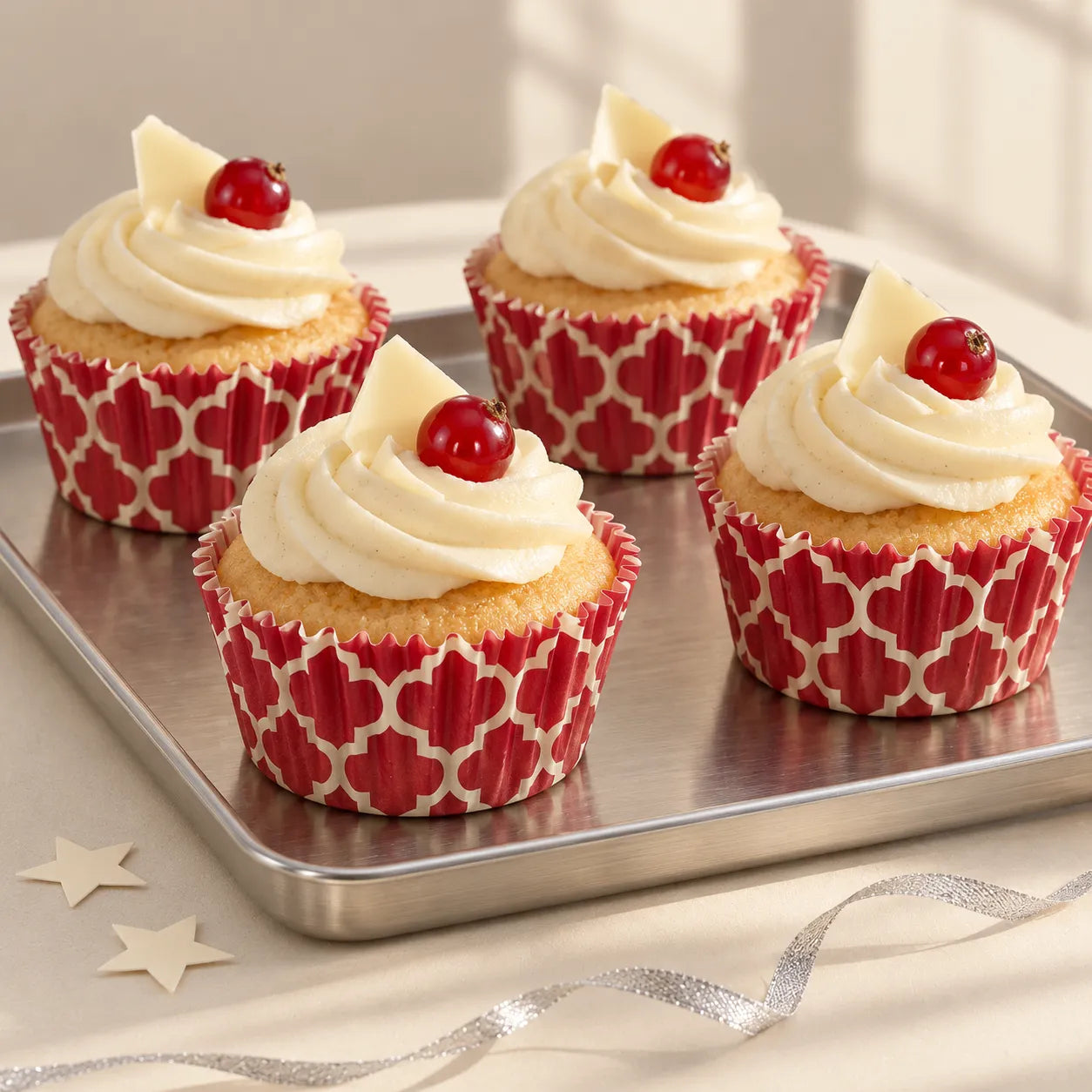 Caissette Cupcake Rouge Elégante original