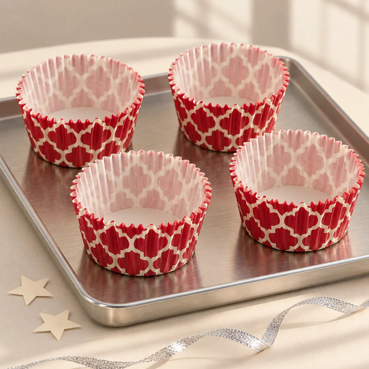 Caissette Cupcake Rouge Elégante unique
