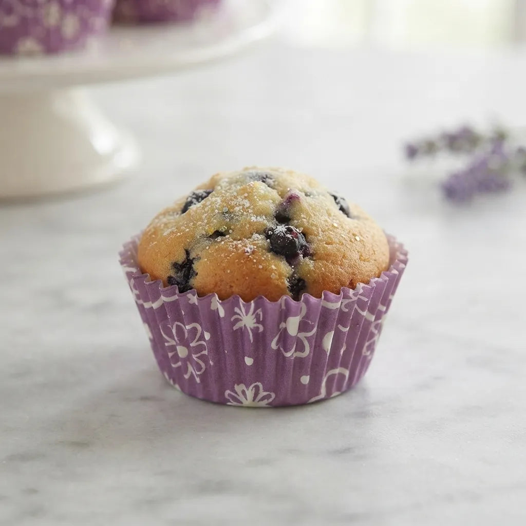 Caissette Cupcake Violette Fleurie Résistant