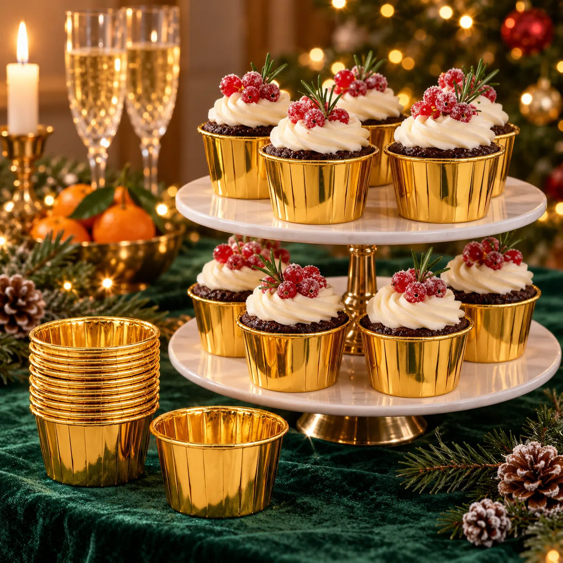 Caissette Muffin Dorée Design