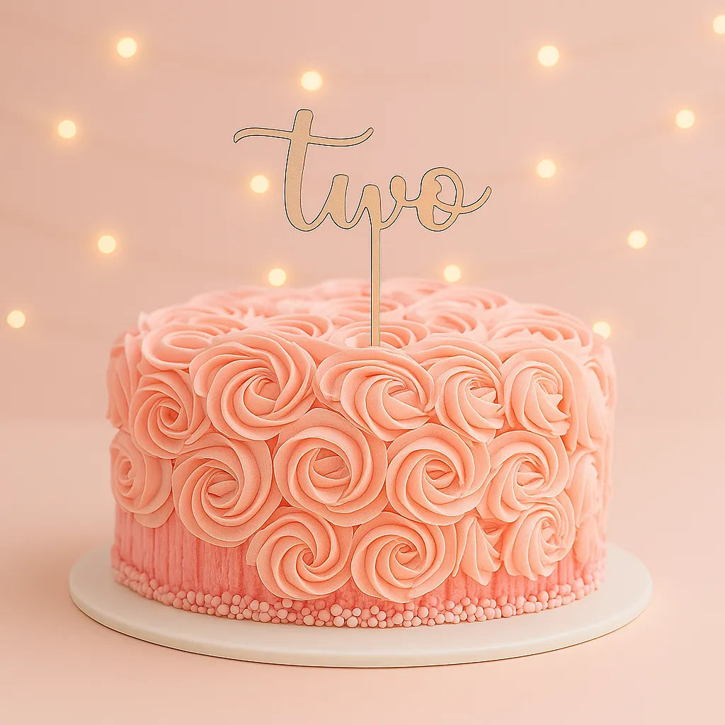 Cake Topper "Two" Chic