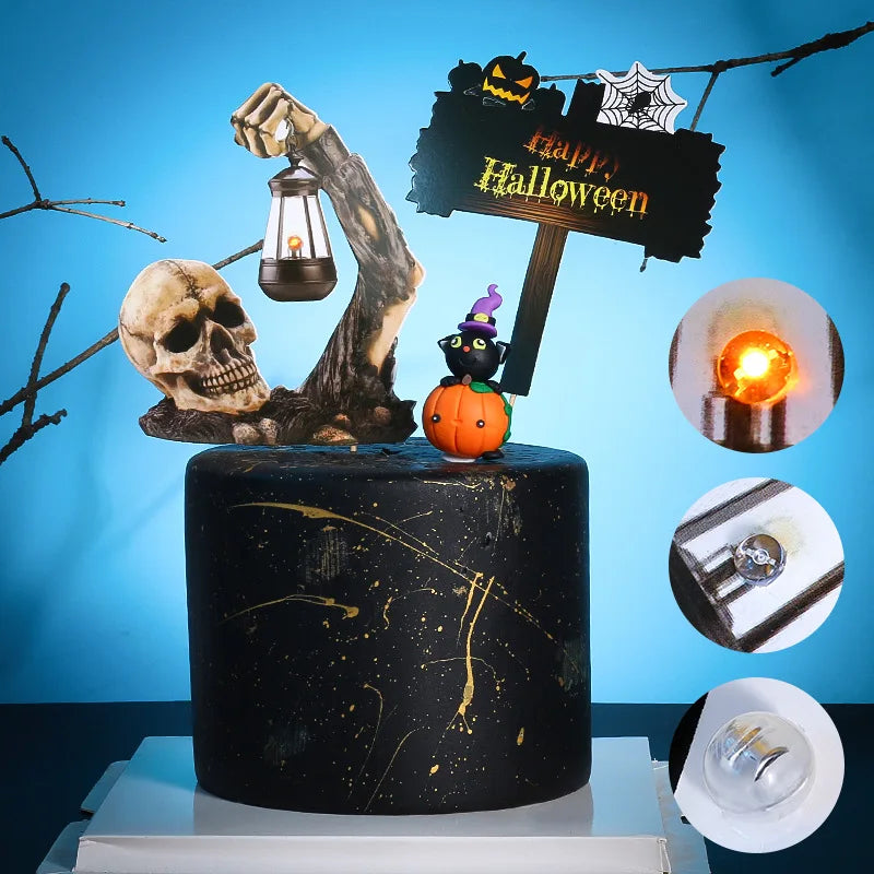 Cake Toppers Crâne Halloween Chic