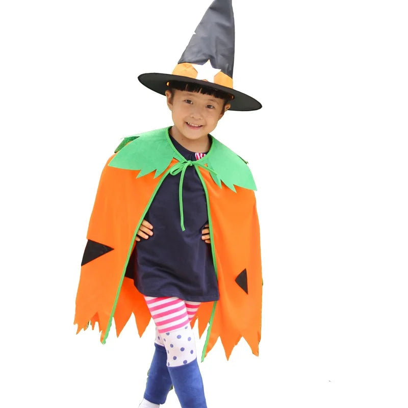 Cape de Sorcier Orange en Polyester 