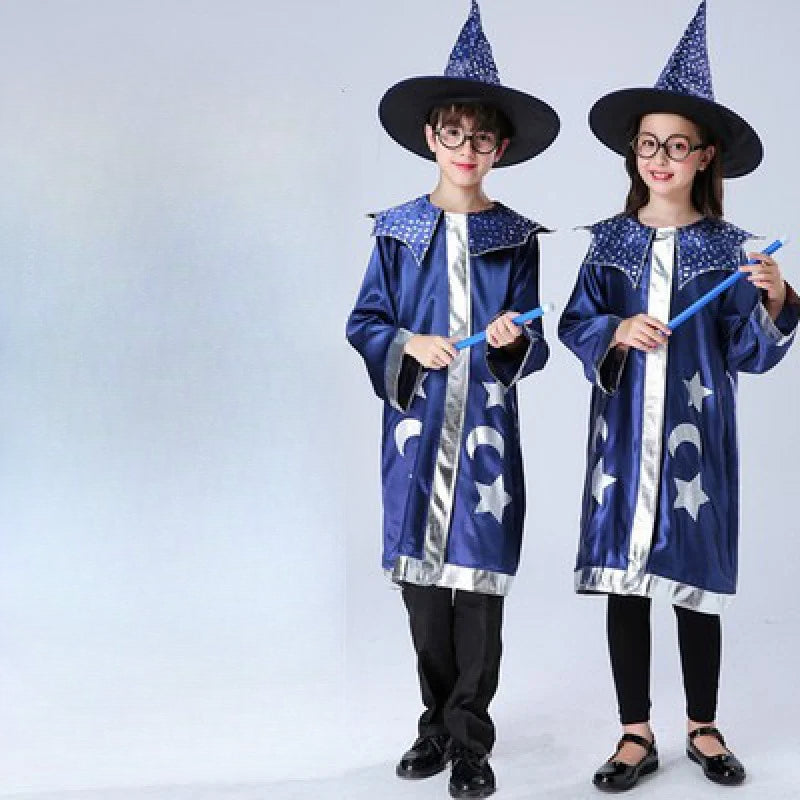 Cape et Accessoires Sorcier Bleu