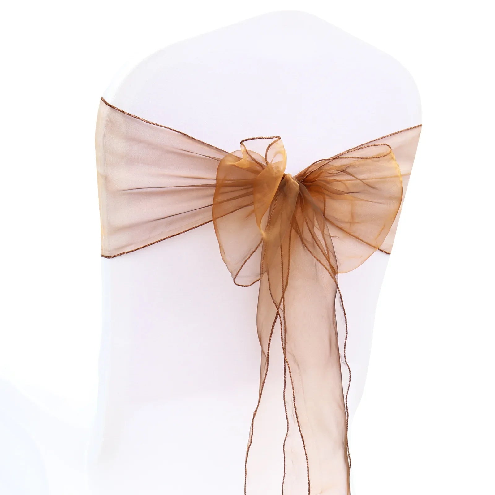 Ceinture de Chaise Mariage Marron Transparent chic