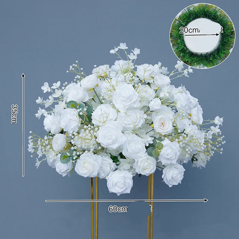 Centre de Table Mariage Blanc 60 cm