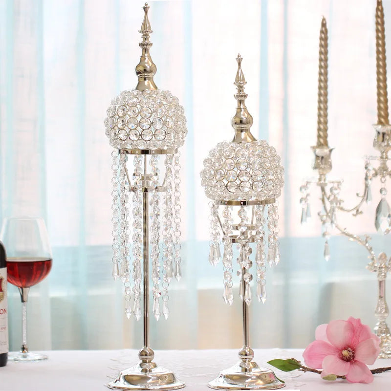 Centre de Table en Cristal Mariage Chic