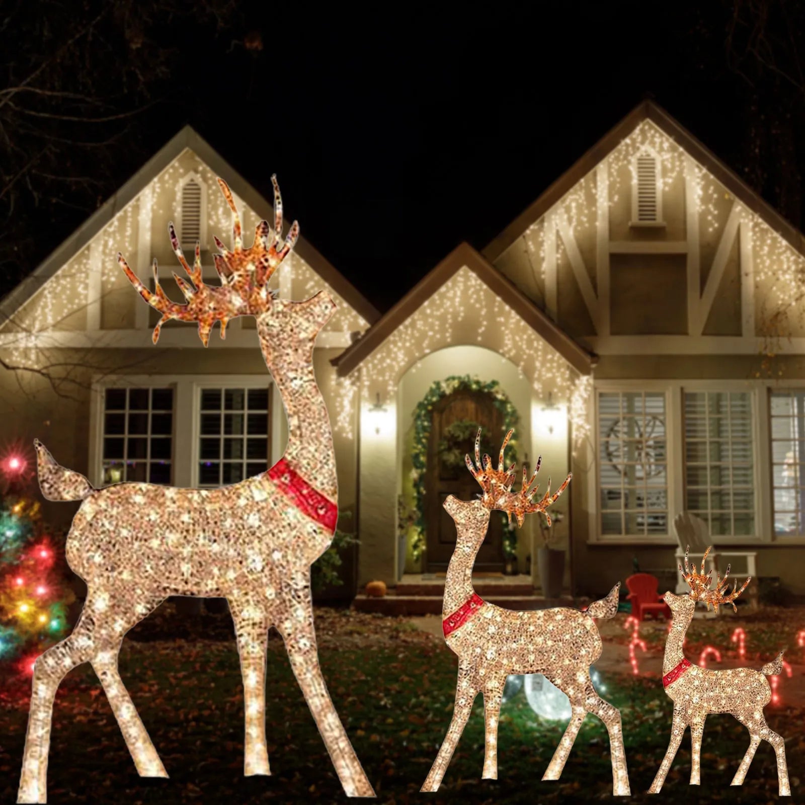 Cerf Mignon Lumineux Noël stylé