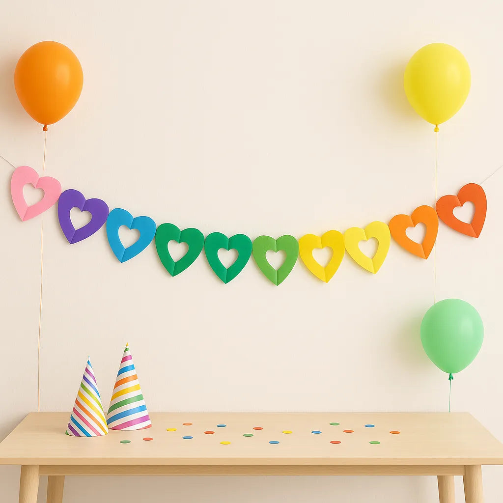 Guirlande Anniversaire Cœur en Papier