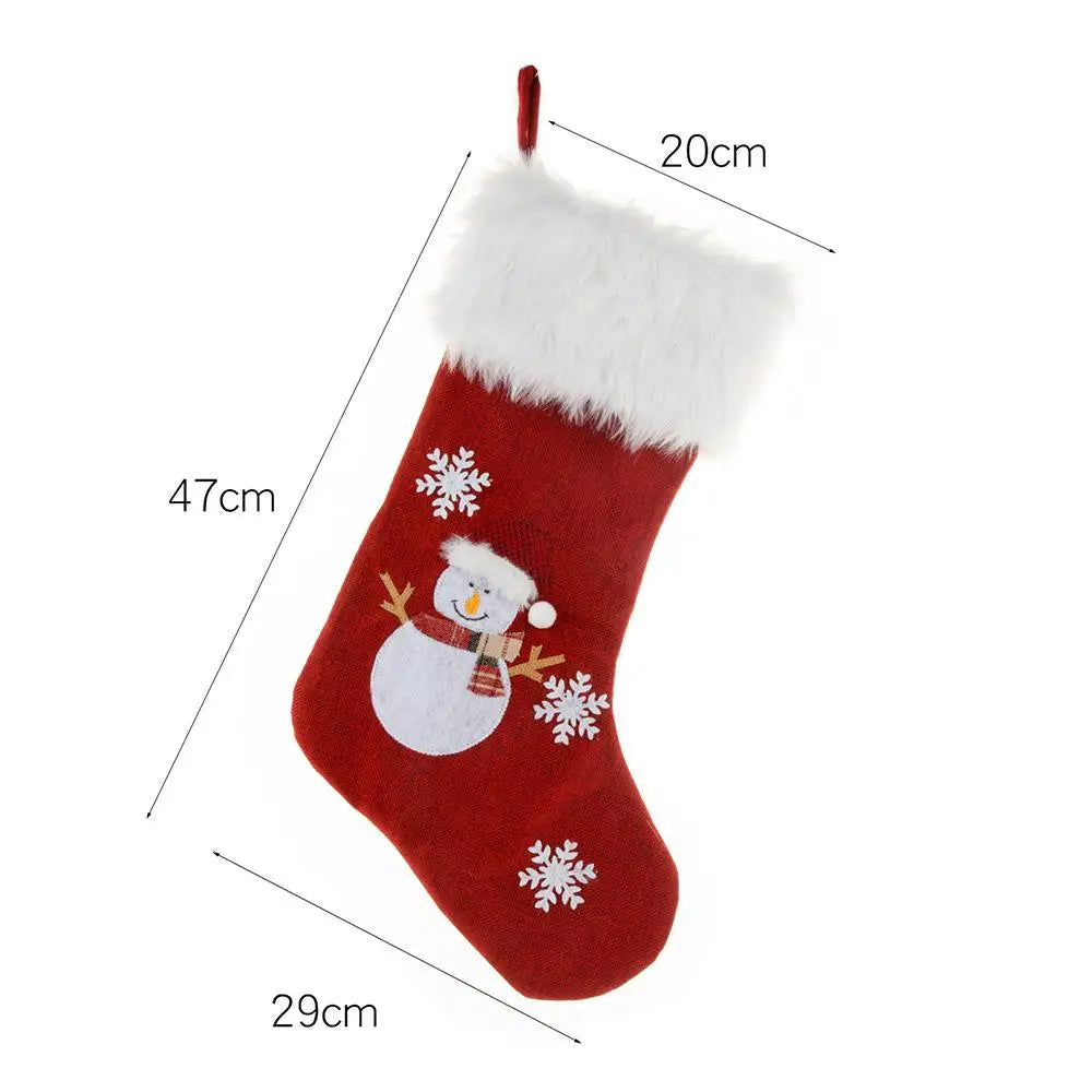 Chaussette Noël Bonhomme de Neige Led traditionnelle
