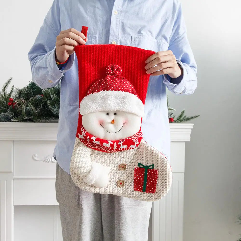 Chaussette Noël XXL Bonhomme de Neige durable