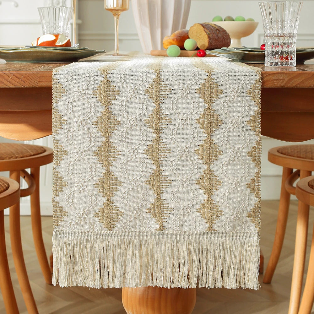 Chemin de Table Bohème Noël Beige