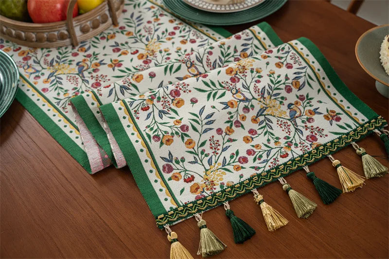 Chemin de Table Noël Fleuri