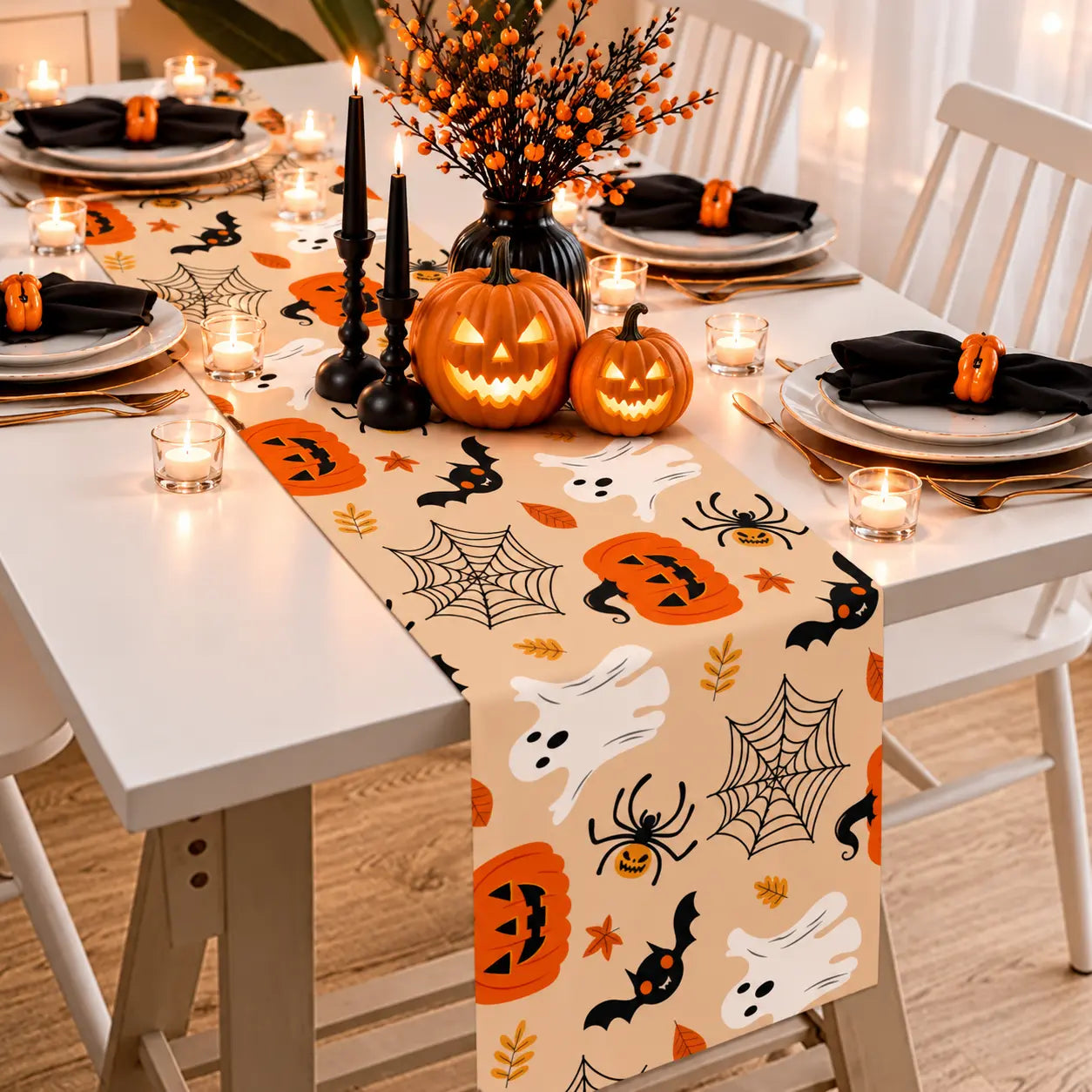 Chemin de Table Orange Ludique stylé